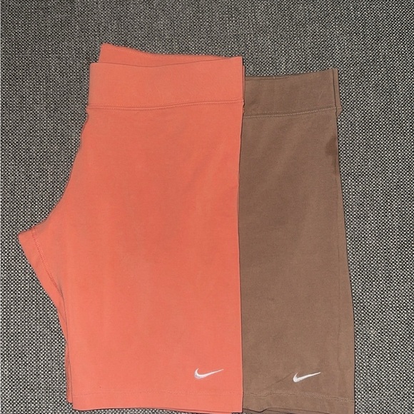 Nike Kids' Vibrant Orange and Classic Brown Shorts - Picture 1 of 3